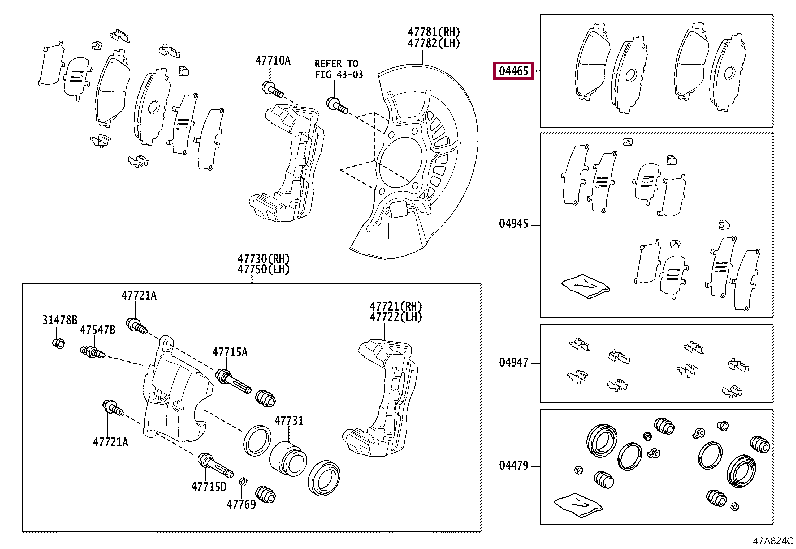 Тормозные колодки на лексус