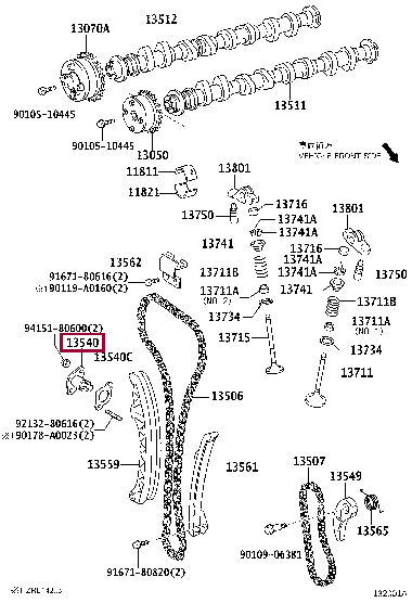 135400T020: натяжитель цепи (ремня) ГРМ Лексус