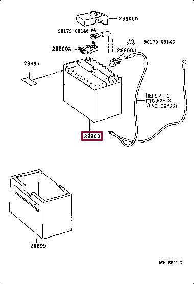 запчасть Аккумулятор с номером 28800AZC22