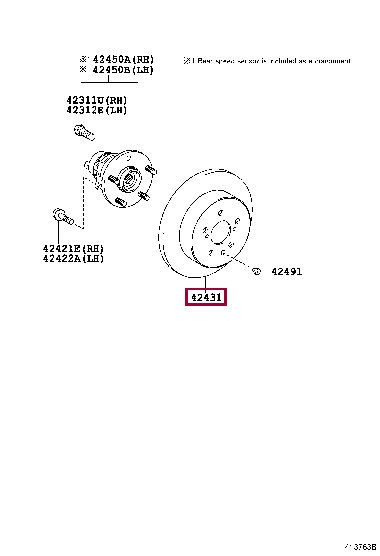 4243133150: тормозной диск задний Лексус