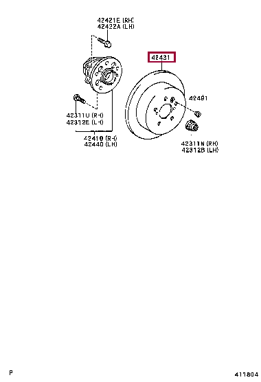 4243148050: тормозной диск задний Лексус