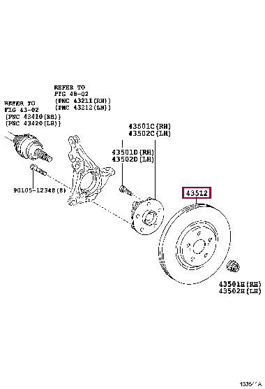 4351248140: тормозной диск передний Лексус