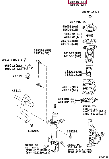4851080582: амортизатор передний правый Лексус
