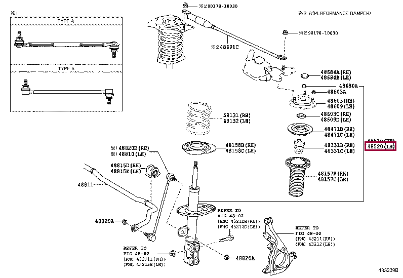 4852079165: амортизатор передний левый Лексус