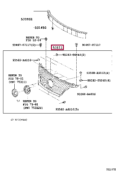 5310148310: решетка радиатора Лексус