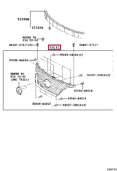 5310148340: решетка радиатора Лексус